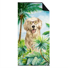 Load image into Gallery viewer, Golden Retriever Beach Towel – Premium Towel Large, Colorful, and Ultra-Soft for Pool or Beach CK3014TWL3060