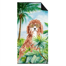 Load image into Gallery viewer, Cavapoo Beach Towel – Premium Towel Large, Colorful, and Ultra-Soft for Pool or Beach CK3017TWL3060
