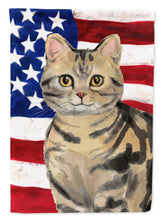 Load image into Gallery viewer, American Shorthair Brown Tabby American Flag Flag Canvas House Size CK3028CHF