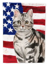 Load image into Gallery viewer, American Shorthair American Flag Flag Canvas House Size CK3029CHF