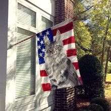Load image into Gallery viewer, Maine Coon American Flag Flag Canvas House Size CK3034CHF