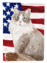 Load image into Gallery viewer, Siberian American Flag Flag Canvas House Size CK3040CHF