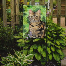 Load image into Gallery viewer, American Shorthair Brown Tabby Shamrock Garden Flag - Outdoor Decorative Yard Flag CK3058GF