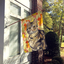 Load image into Gallery viewer, American Shorthair Brown Tabby Fall Leaves Flag Canvas House Size CK3073CHF