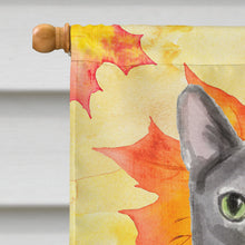 Load image into Gallery viewer, Blue Russian Fall Leaves Flag Canvas House Size CK3076CHF