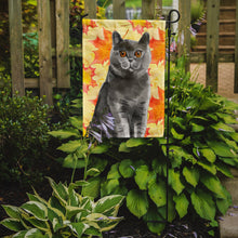 Load image into Gallery viewer, British Shorthair Fall Leaves Garden Flag - Outdoor Decorative Yard Flag CK3078GF