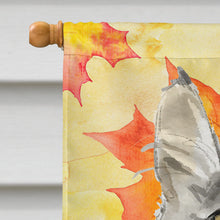 Load image into Gallery viewer, Maine Coon Fall Leaves Flag Canvas House Size CK3079CHF