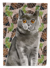 Load image into Gallery viewer, British Shorthair Pine Cones Garden Flag - Outdoor Decorative Yard Flag CK3093GF