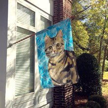 Load image into Gallery viewer, American Shorthair Brown Tabby Winter Snowflake Flag Canvas House Size CK3103CHF