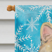 Load image into Gallery viewer, American Shorthair Brown Tabby Winter Snowflake Flag Canvas House Size CK3103CHF