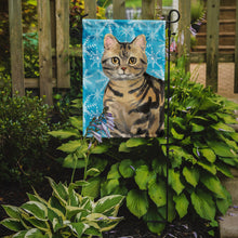 Load image into Gallery viewer, American Shorthair Brown Tabby Winter Snowflake Garden Flag - Outdoor Decorative Yard Flag CK3103GF