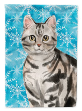 Load image into Gallery viewer, American Shorthair Winter Snowflake Flag Canvas House Size CK3104CHF