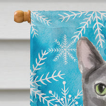 Load image into Gallery viewer, Blue Russian Winter Snowflake Flag Canvas House Size CK3106CHF
