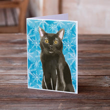 Load image into Gallery viewer, Bombay Winter Snowflake Greeting Cards -  Blank Note Cards – 8-Pack of Artist-Designed Cards with Envelopes