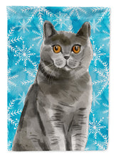 Load image into Gallery viewer, British Shorthair Winter Snowflake Garden Flag - Outdoor Decorative Yard Flag CK3108GF