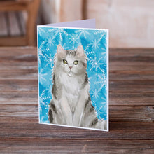 Load image into Gallery viewer, Ragamuffin Winter Snowflake Greeting Cards -  Blank Note Cards – 8-Pack of Artist-Designed Cards with Envelopes