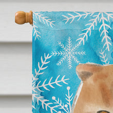 Load image into Gallery viewer, Scottish Fold Winter Snowflake Flag Canvas House Size CK3113CHF