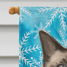 Load image into Gallery viewer, Siamese Winter Snowflake Flag Canvas House Size CK3114CHF