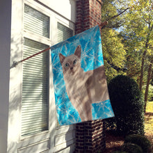 Load image into Gallery viewer, Tonkinese Winter Snowflake Flag Canvas House Size CK3116CHF