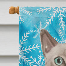 Load image into Gallery viewer, Tonkinese Winter Snowflake Flag Canvas House Size CK3116CHF