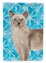 Load image into Gallery viewer, Tonkinese Winter Snowflake Flag Canvas House Size CK3116CHF