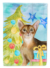 Load image into Gallery viewer, Abyssinian Christmas Presents Flag Canvas House Size CK3117CHF