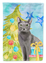 Load image into Gallery viewer, Blue Russian Christmas Presents Garden Flag - Outdoor Decorative Yard Flag CK3121GF