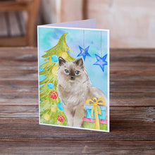 Load image into Gallery viewer, Ragdoll Christmas Presents Greeting Cards -  Blank Note Cards – 8-Pack of Artist-Designed Cards with Envelopes