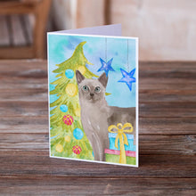 Load image into Gallery viewer, Tonkinese Christmas Presents Greeting Cards -  Blank Note Cards – 8-Pack of Artist-Designed Cards with Envelopes