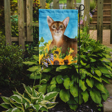 Load image into Gallery viewer, Abyssinian in Sunflowers Garden Flag - Outdoor Decorative Yard Flag CK3147GF
