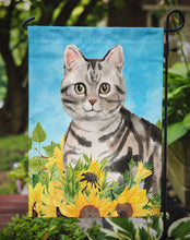 Load image into Gallery viewer, American Shorthair in Sunflowers Garden Flag - Outdoor Decorative Yard Flag CK3149GF