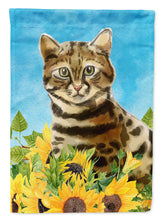 Load image into Gallery viewer, Bengal in Sunflowers Garden Flag - Outdoor Decorative Yard Flag CK3150GF