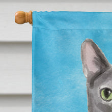 Load image into Gallery viewer, Blue Russian in Sunflowers Flag Canvas House Size CK3151CHF