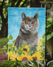 Load image into Gallery viewer, British Shorthair in Sunflowers Garden Flag - Outdoor Decorative Yard Flag CK3153GF