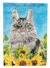 Load image into Gallery viewer, Maine Coon in Sunflowers Garden Flag - Outdoor Decorative Yard Flag CK3154GF