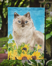 Load image into Gallery viewer, Ragdoll in Sunflowers Garden Flag - Outdoor Decorative Yard Flag CK3157GF
