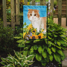 Load image into Gallery viewer, Scottish Fold in Sunflowers Garden Flag - Outdoor Decorative Yard Flag CK3158GF