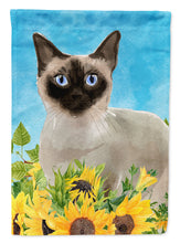 Load image into Gallery viewer, Siamese in Sunflowers Flag Canvas House Size CK3159CHF