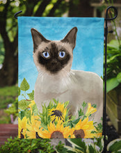Load image into Gallery viewer, Siamese in Sunflowers Garden Flag - Outdoor Decorative Yard Flag CK3159GF
