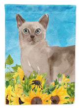 Load image into Gallery viewer, Tonkinese in Sunflowers Garden Flag - Outdoor Decorative Yard Flag CK3161GF