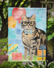 Load image into Gallery viewer, American Shorthair Brown Tabby Happy Birthday Garden Flag - Outdoor Decorative Yard Flag CK3163GF