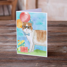 Load image into Gallery viewer, Scottish Fold Happy Birthday Greeting Cards -  Blank Note Cards – 8-Pack of Artist-Designed Cards with Envelopes