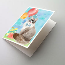 Load image into Gallery viewer, Siberian Happy Birthday Greeting Cards -  Blank Note Cards – 8-Pack of Artist-Designed Cards with Envelopes