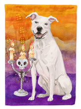 Load image into Gallery viewer, Hallween White Staffordshire Bull Terrier Garden Flag - Outdoor Decorative Yard Flag CK3195GF