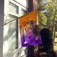 Load image into Gallery viewer, Hallween Black and Tan Dachshund Flag Canvas House Size CK3204CHF