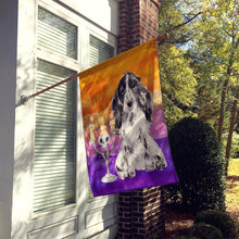 Load image into Gallery viewer, Hallween Black Parti Cocker Spaniel Flag Canvas House Size CK3212CHF