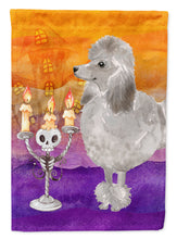 Load image into Gallery viewer, Hallween Silver Poodle Flag Canvas House Size CK3219CHF