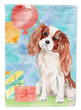 Load image into Gallery viewer, Happy Birthday Blenheim Cavalier Spaniel Garden Flag - Outdoor Decorative Yard Flag CK3227GF