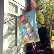 Load image into Gallery viewer, Happy Birthday Staffordshire Bull Terrier Flag Canvas House Size CK3229CHF