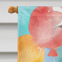 Load image into Gallery viewer, Happy Birthday White Staffordshire Bull Terrier Flag Canvas House Size CK3230CHF